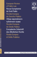 Cover of the European Review of Public Law vol. 37, no 1, 2025 (135)