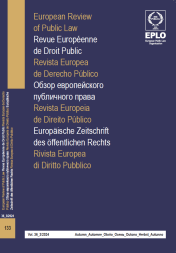 European Review of Public Law Cover of Vol. 36, no 3, (133)
