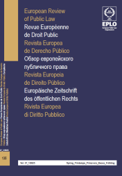 Cover of European Review of Public Law, vol. 37, no 1, 135 (2025)