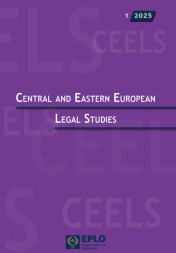 Cover of Central and Eastern European Legal Studies Issue 1, 2025