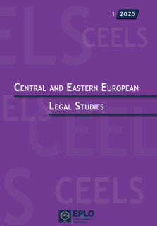 Cover of Central and Eastern European Legal Studies Issue 1, 2025